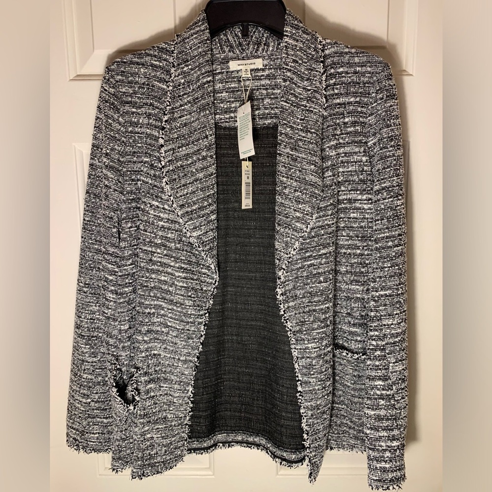 Max Studio NWT size Medium Black and White Jacket
